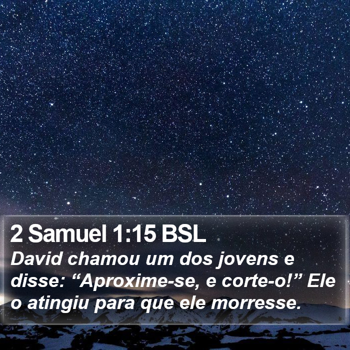 2 Samuel 1:15 BSL Bible Study