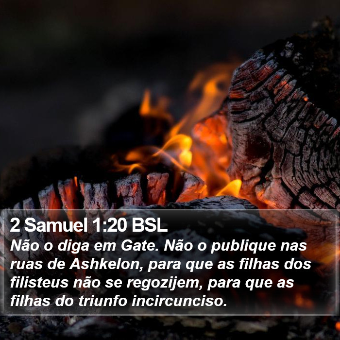 2 Samuel 1:20 BSL Bible Study