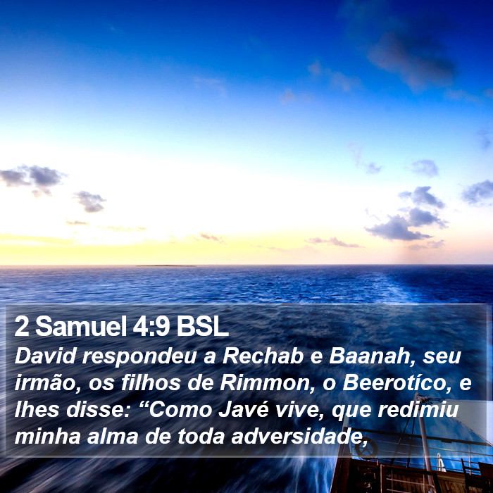 2 Samuel 4:9 BSL Bible Study