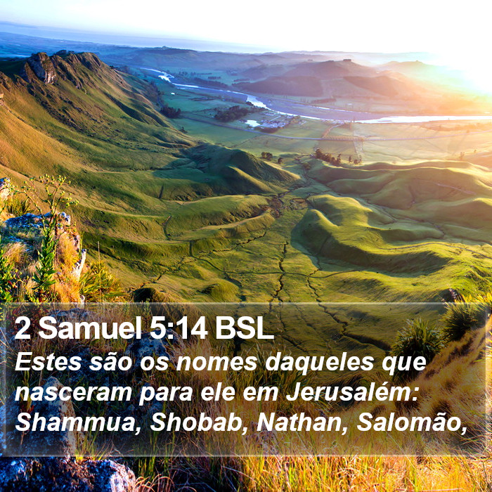2 Samuel 5:14 BSL Bible Study