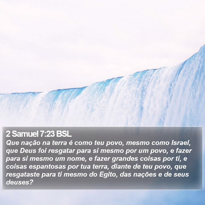 2 Samuel 7:23 BSL Bible Study