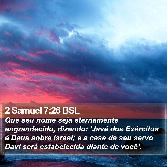 2 Samuel 7:26 BSL Bible Study