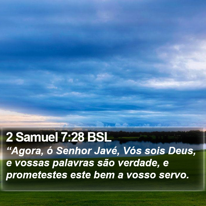 2 Samuel 7:28 BSL Bible Study