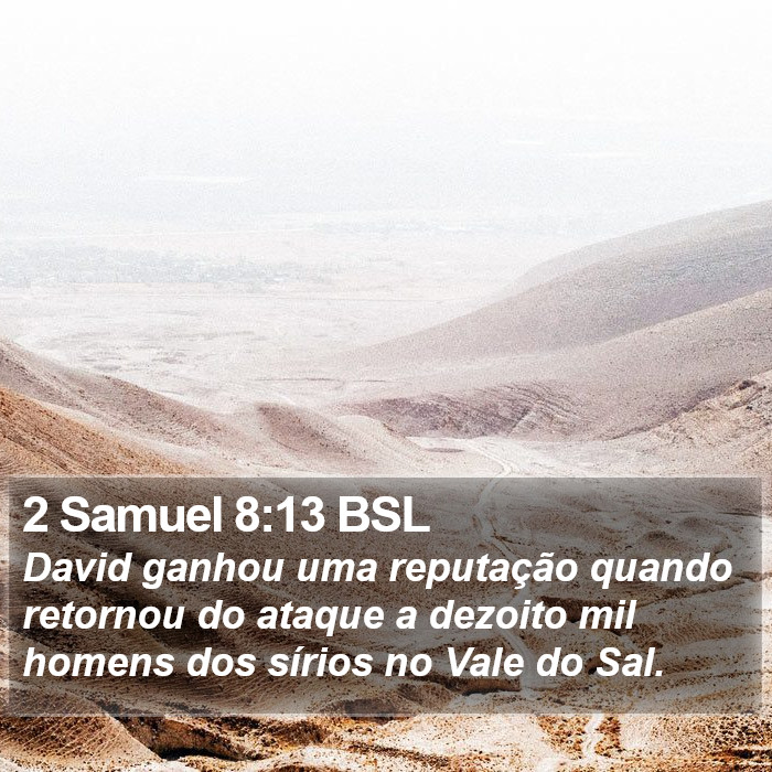 2 Samuel 8:13 BSL Bible Study