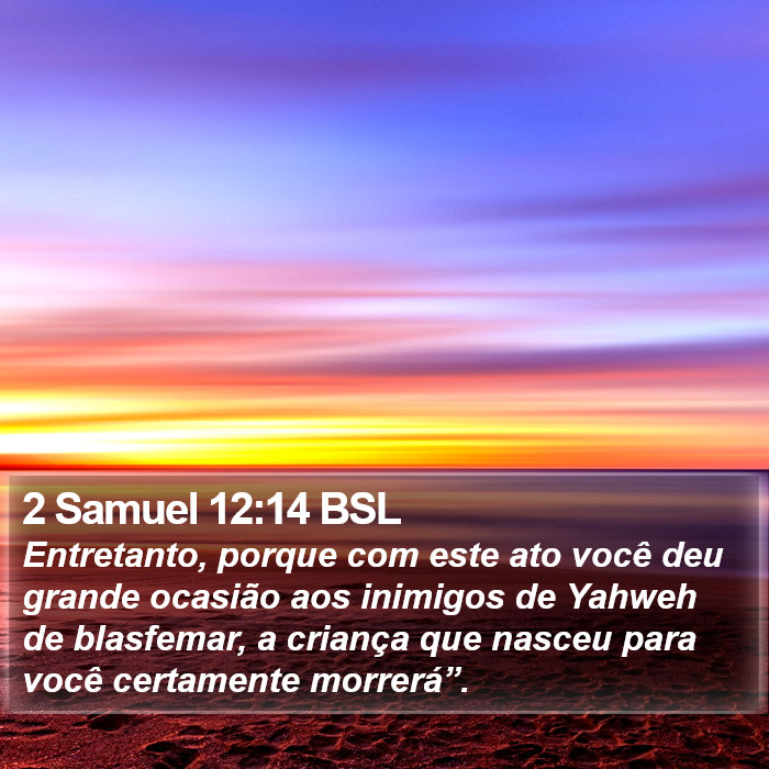2 Samuel 12:14 BSL Bible Study