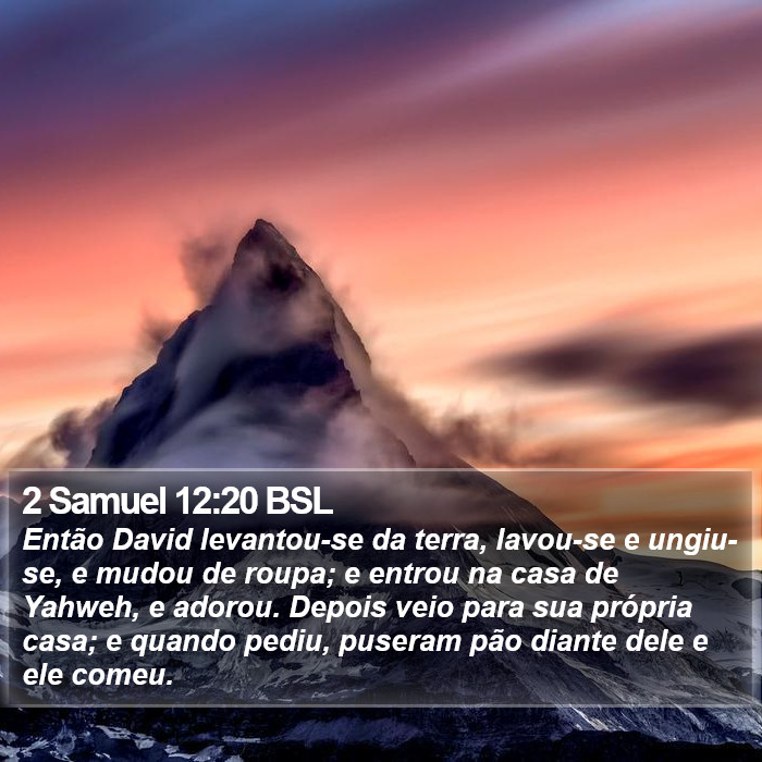 2 Samuel 12:20 BSL Bible Study
