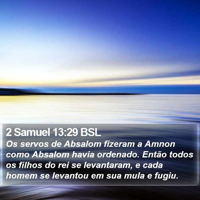 2 Samuel 13:29 BSL Bible Study