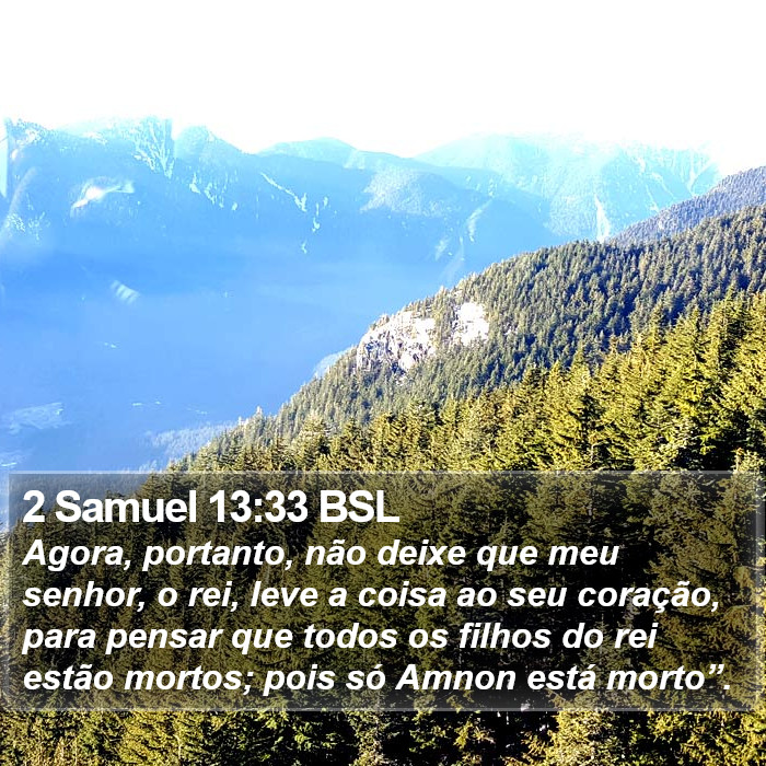 2 Samuel 13:33 BSL Bible Study