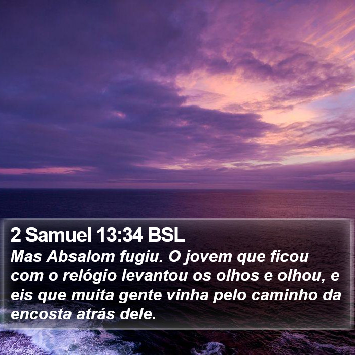 2 Samuel 13:34 BSL Bible Study