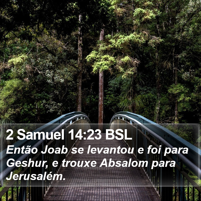 2 Samuel 14:23 BSL Bible Study