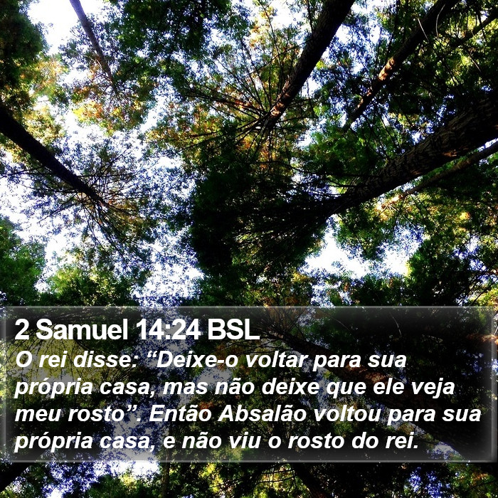2 Samuel 14:24 BSL Bible Study
