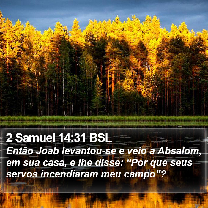 2 Samuel 14:31 BSL Bible Study