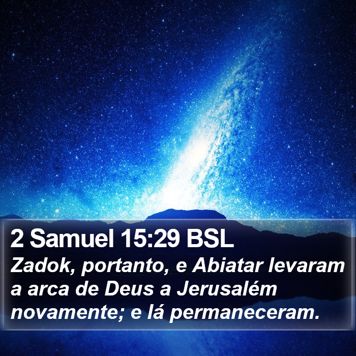 2 Samuel 15:29 BSL Bible Study