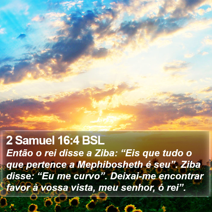 2 Samuel 16:4 BSL Bible Study