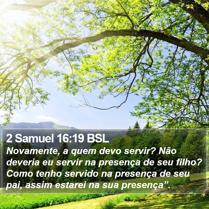 2 Samuel 16:19 BSL Bible Study