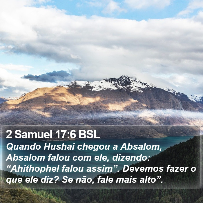 2 Samuel 17:6 BSL Bible Study