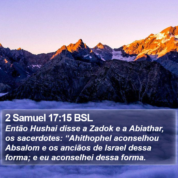 2 Samuel 17:15 BSL Bible Study