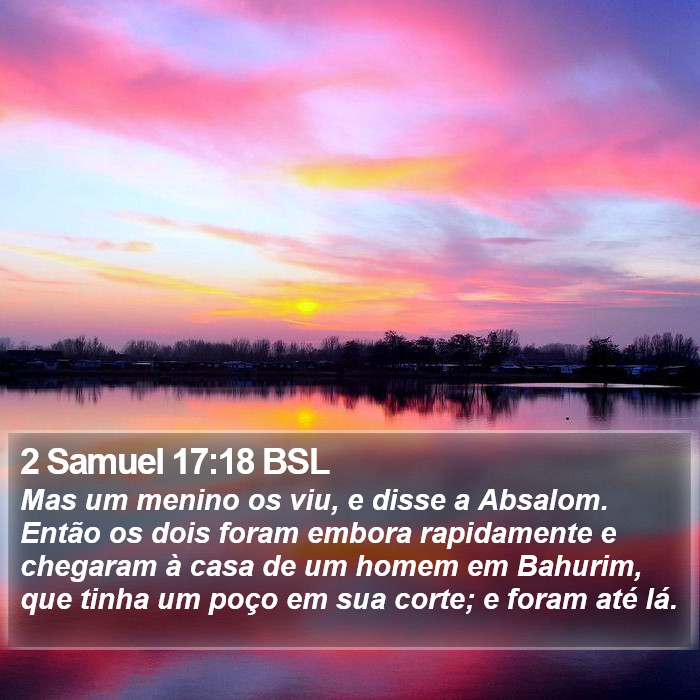 2 Samuel 17:18 BSL Bible Study