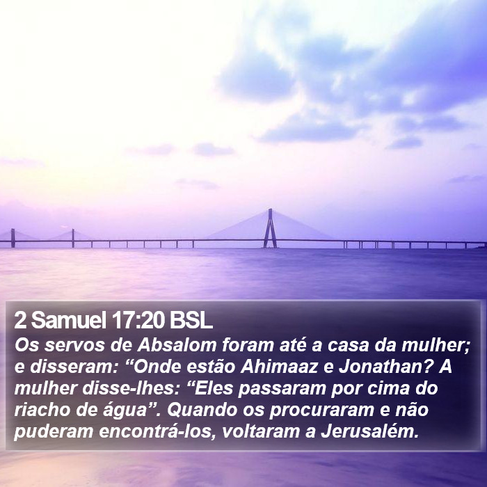 2 Samuel 17:20 BSL Bible Study