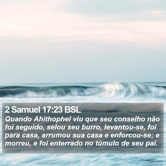2 Samuel 17:23 BSL Bible Study