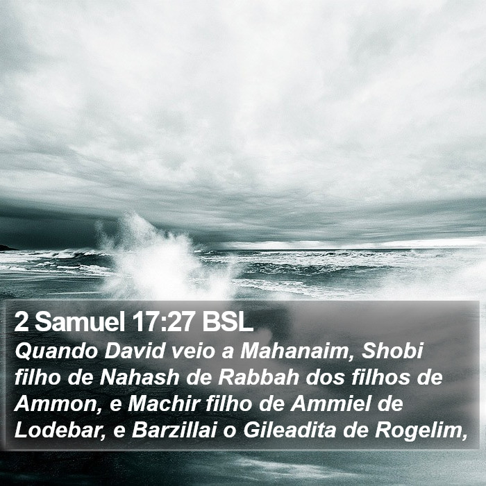 2 Samuel 17:27 BSL Bible Study
