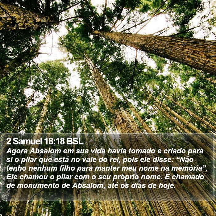 2 Samuel 18:18 BSL Bible Study