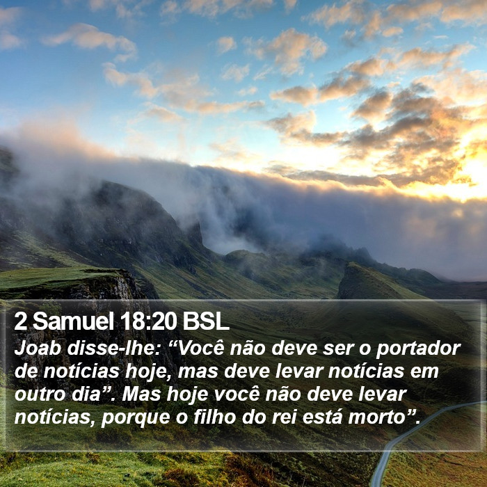 2 Samuel 18:20 BSL Bible Study