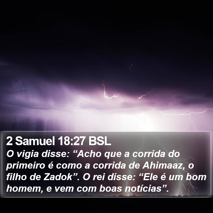 2 Samuel 18:27 BSL Bible Study