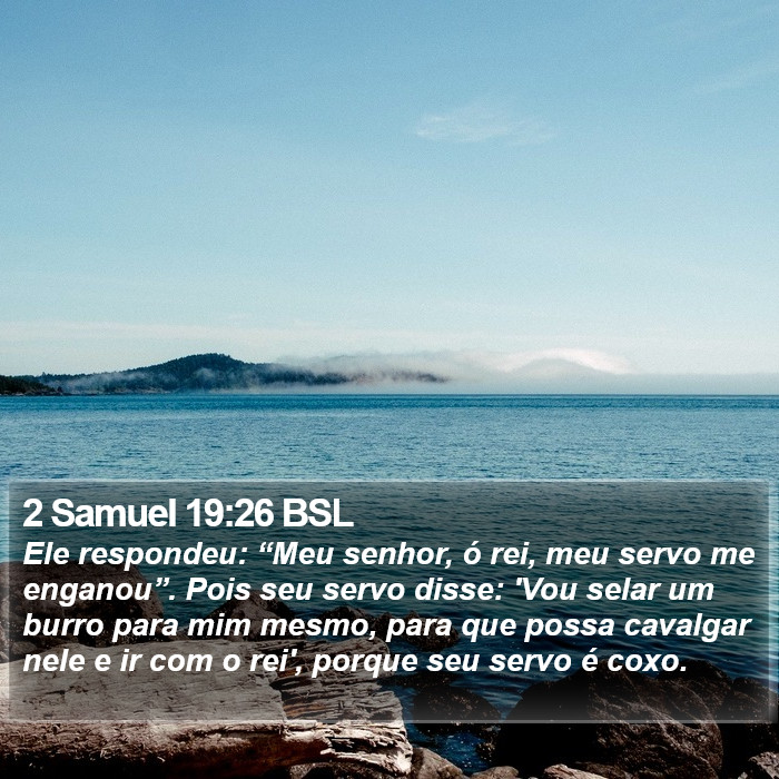 2 Samuel 19:26 BSL Bible Study