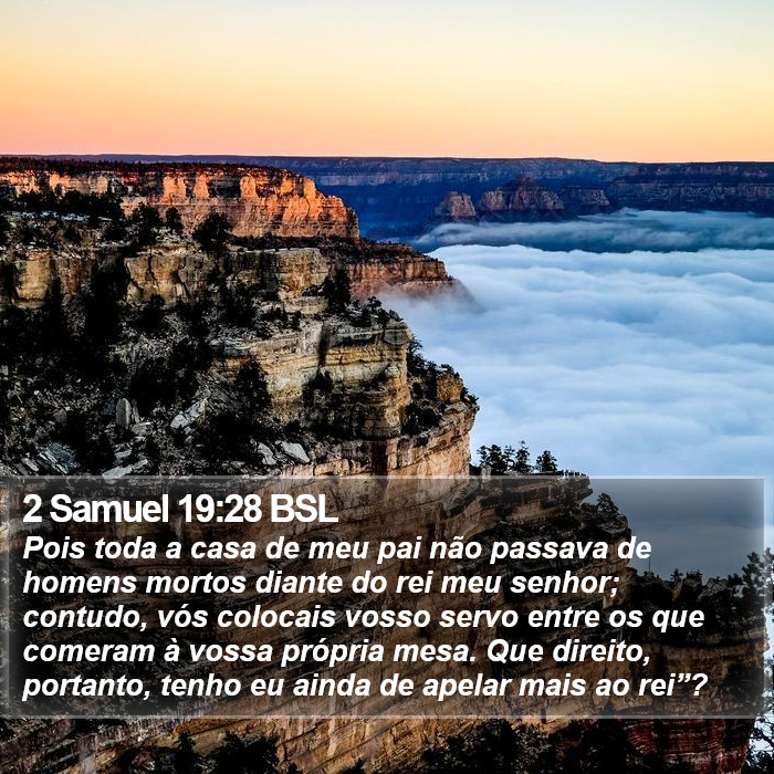2 Samuel 19:28 BSL Bible Study