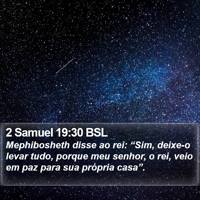2 Samuel 19:30 BSL Bible Study