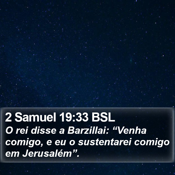 2 Samuel 19:33 BSL Bible Study