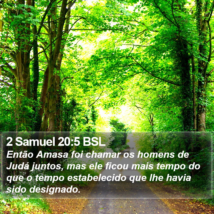 2 Samuel 20:5 BSL Bible Study