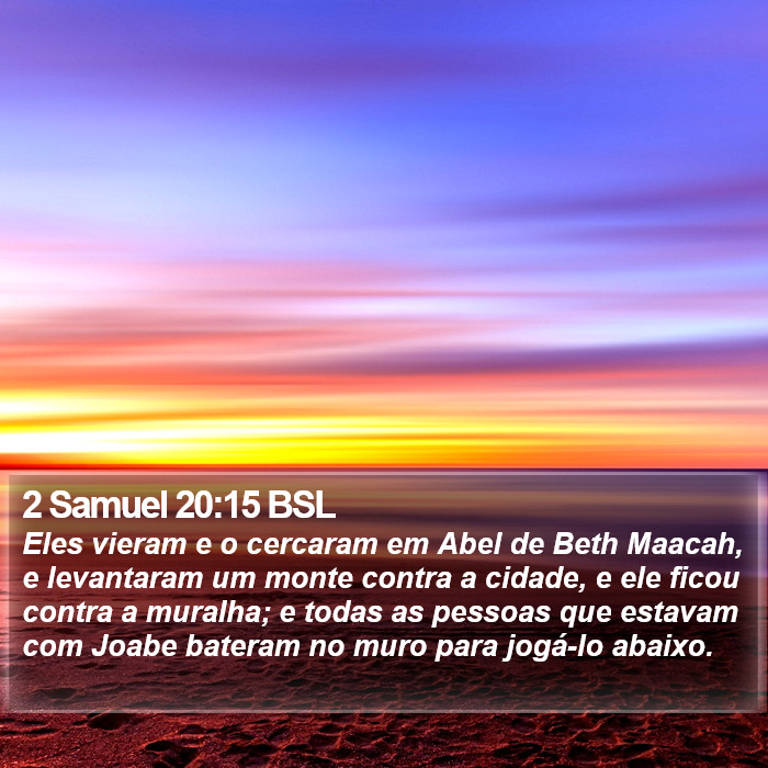 2 Samuel 20:15 BSL Bible Study
