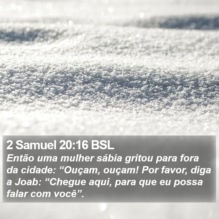 2 Samuel 20:16 BSL Bible Study