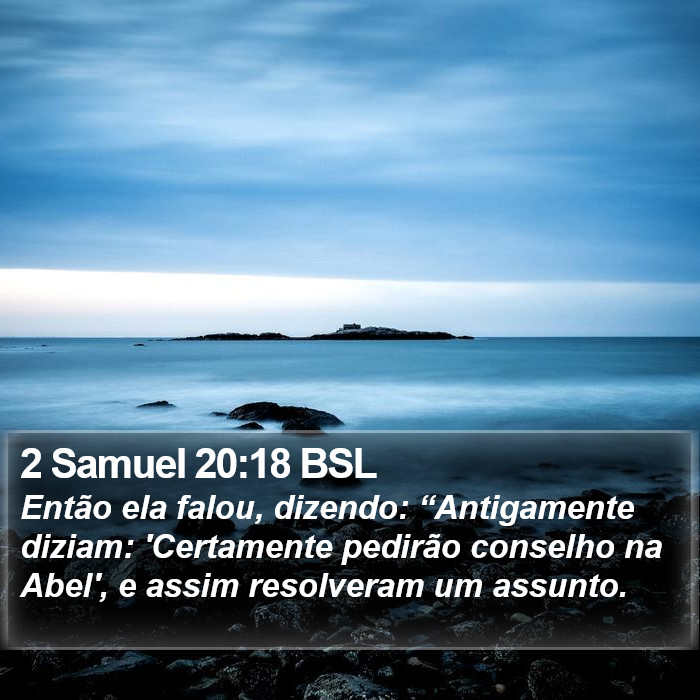 2 Samuel 20:18 BSL Bible Study
