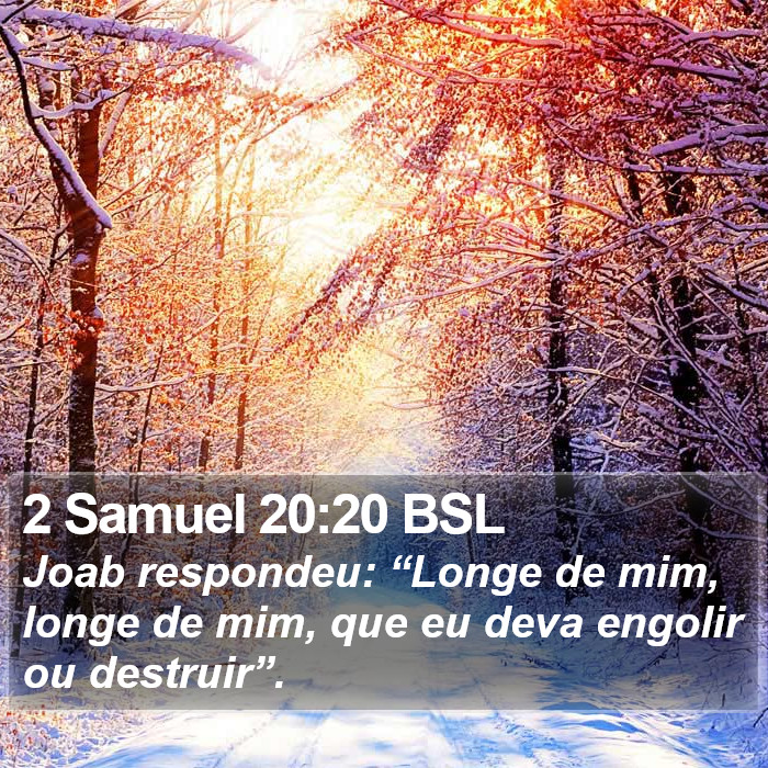 2 Samuel 20:20 BSL Bible Study