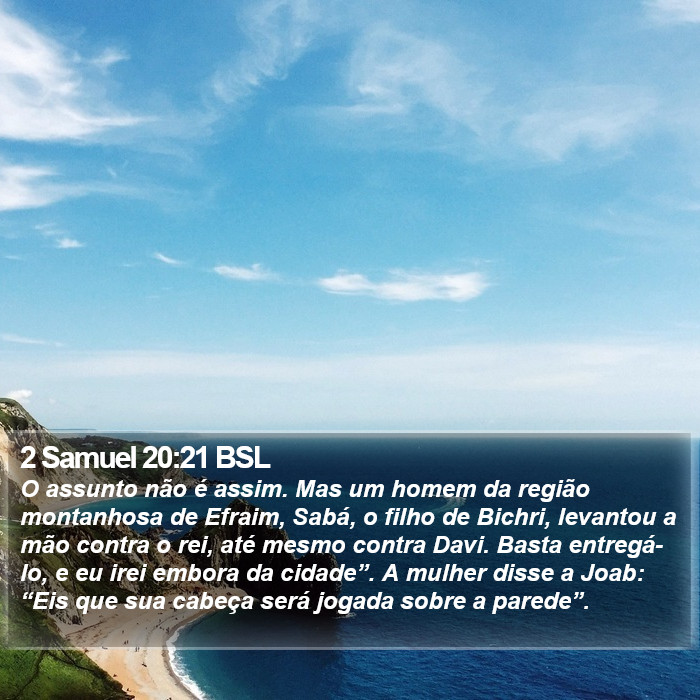 2 Samuel 20:21 BSL Bible Study