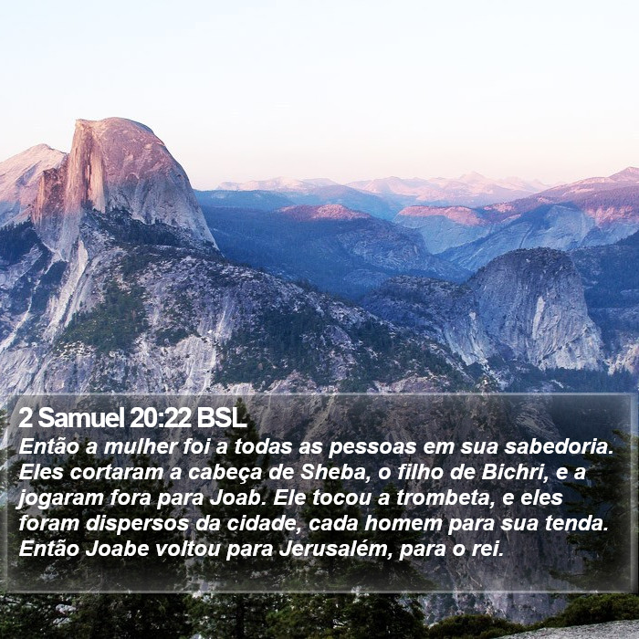 2 Samuel 20:22 BSL Bible Study