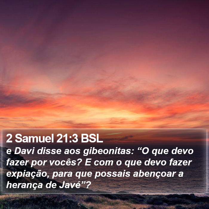 2 Samuel 21:3 BSL Bible Study