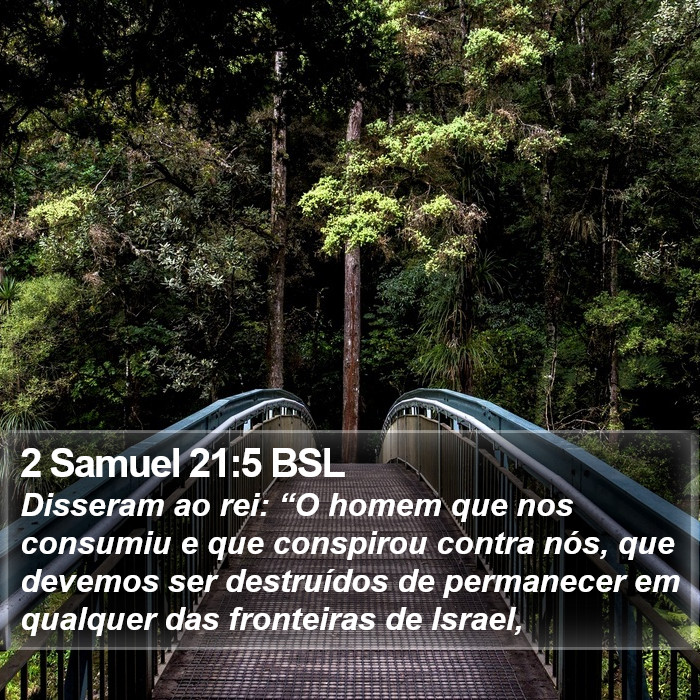 2 Samuel 21:5 BSL Bible Study
