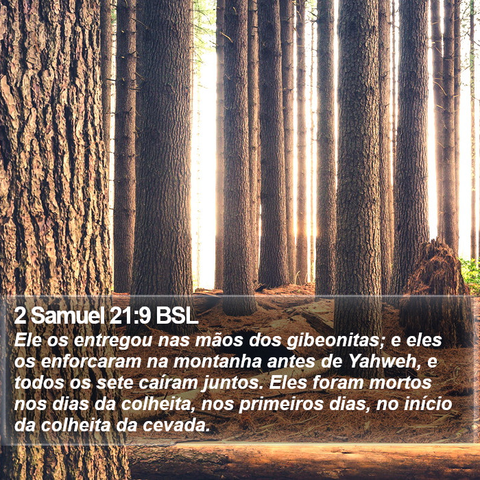 2 Samuel 21:9 BSL Bible Study