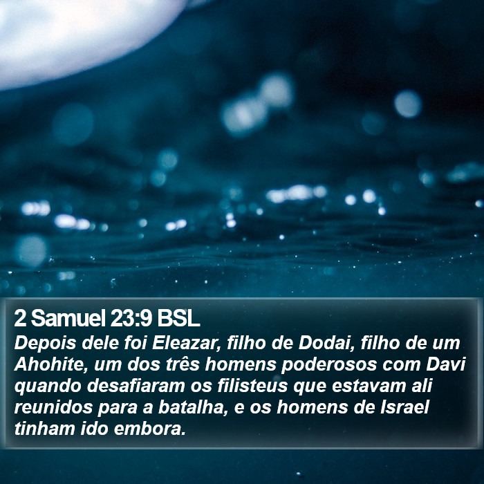 2 Samuel 23:9 BSL Bible Study