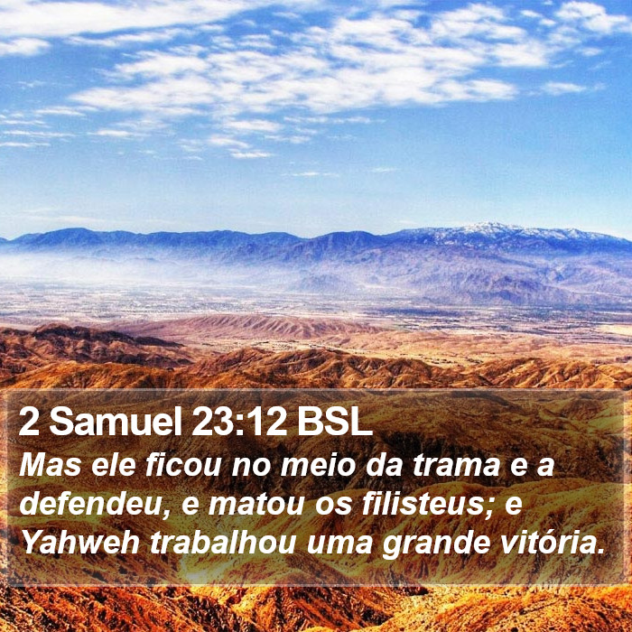 2 Samuel 23:12 BSL Bible Study