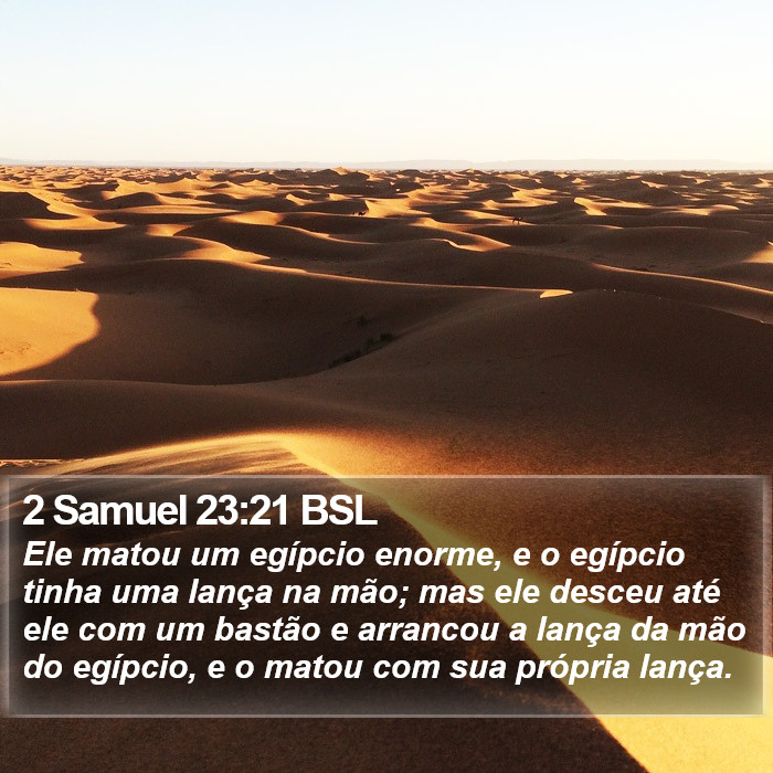 2 Samuel 23:21 BSL Bible Study