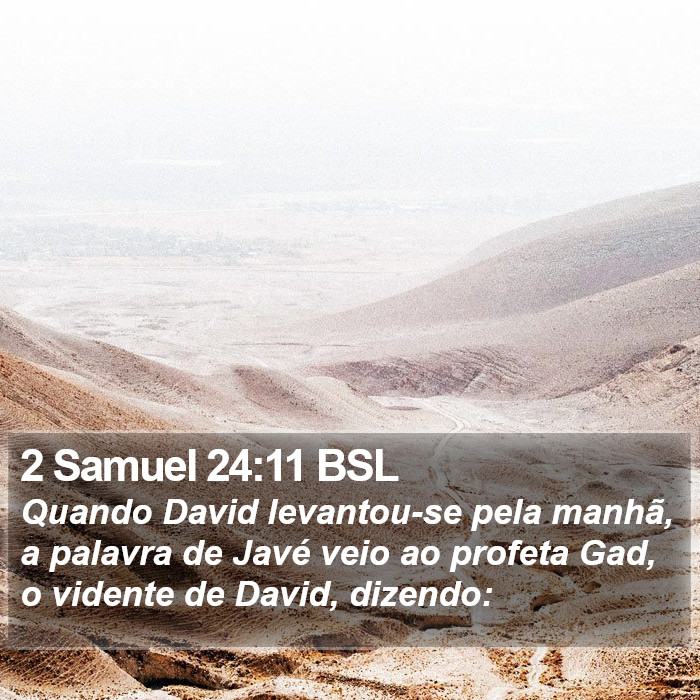 2 Samuel 24:11 BSL Bible Study