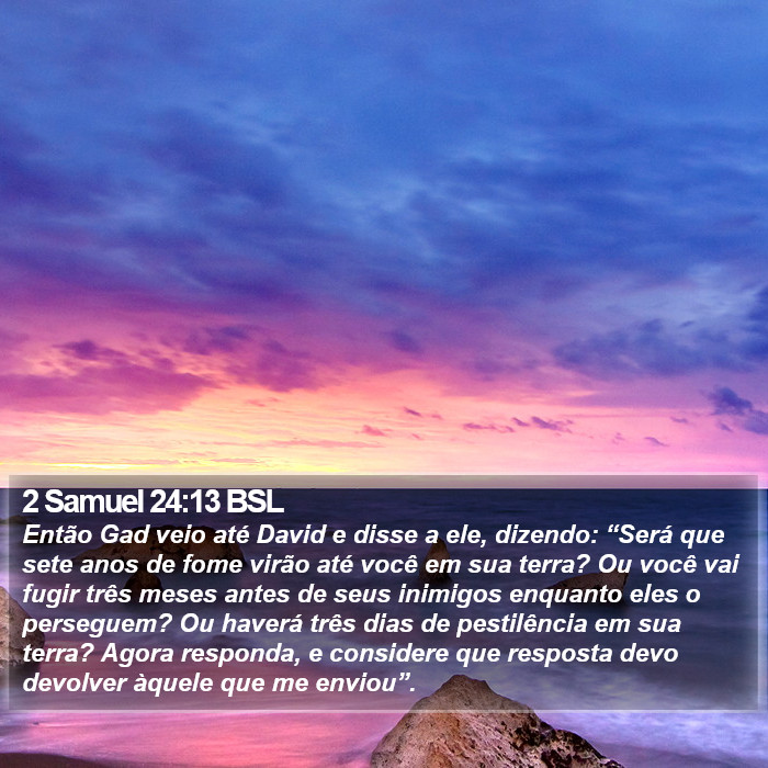 2 Samuel 24:13 BSL Bible Study