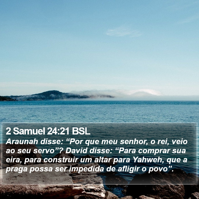 2 Samuel 24:21 BSL Bible Study