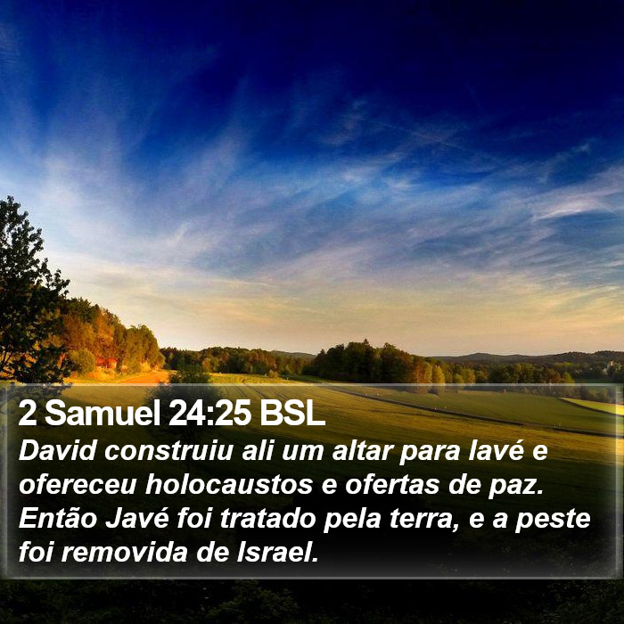 2 Samuel 24:25 BSL Bible Study