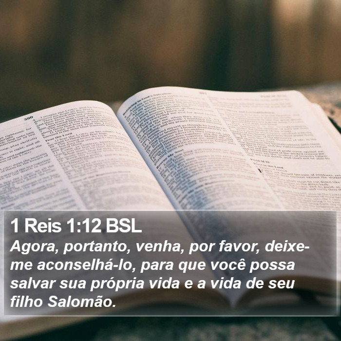 1 Reis 1:12 BSL Bible Study